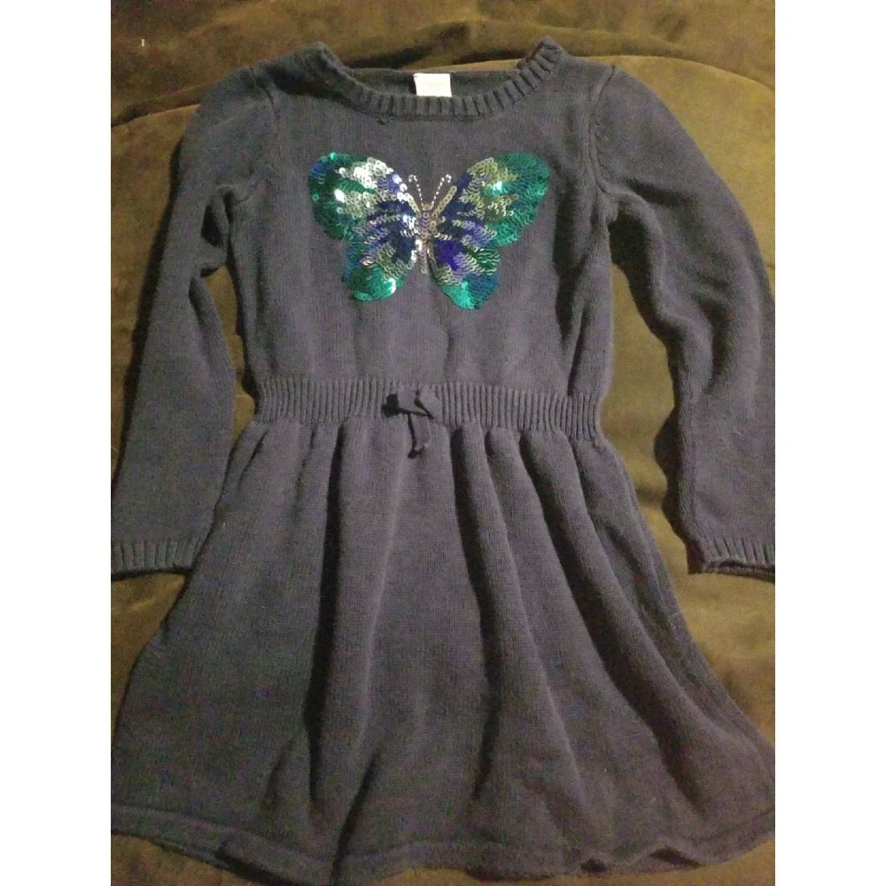 Gymboree butterfly‎ garden sweater dress size 6